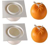 LSLEVA 2 moldes de silicona 3D en forma de naranja para velas, moldes de velas de frutas para hacer velas, resina, jabón, fundición, pasteles, chocolate, utensilios para hornear, regalos para