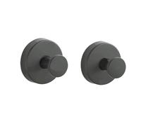 LSNNMU 10 ganchos con ventosa de acero inoxidable, resistentes al agua, for baño, ducha, montaje en pared, sin perforaciones, reutilizables, fuerte adsorción Para BañO(Black)