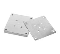 LSNNMU 2 Piezas de láminas de fijación for Muebles, Placa de reparación for Patas de Mesa de Comedor, Montaje Plano, Placas de fijación galvanizadas, Refuerzo