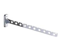 LSNNMU 2pcs 6/8/10 Holes Stainless Steel Clothes Rack Hook Foldable Hanging Rod Multi-Purpose Drying For Closet Storage Para Balcon(Silvers,10 holes)