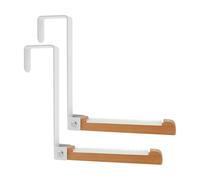 LSNNMU 2Pcs Folding Over The Door Hanger Clothes Drying Rack Portable Space Saving Home Multi-function Travel Para Balcon