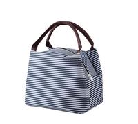 LSNNMU Bolsa De Almuerzo Bolsa de almuerzo a rayas for mujer, bolsa isotérmica for alimentos envasados, bolsas térmicas, térmica for for niños, for refrigerador, 3 uds(Blue)