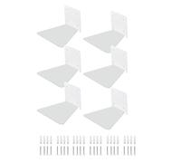 LSNNMU Estantería Flotante Invisible - Estantes metálicos Blancos for Pared for habitación (4/6 Piezas) para Almacenamiento(6PCS)
