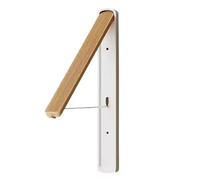 LSNNMU Home Window Balcony Folding Clothes Drying Rack, Stretchable & Invisible, NoDrill Wall Mounted Pole For Hanging Para Balcon(White)