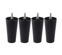 LSNNMU Patas Redondas cónicas for Muebles, pies de Alto 40, 65, 90, 100 y 120MM con vástago Rosca M8 x 25 for sofá Silla, 4 Uds(6.5CM)