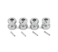 LSNUIND Accesorios Coche RC para Arrma 6S para Typhon para Outcast para Infraction para Limitless para Mojave para Felony 1/7 para Cubo Hexagonal Rueda Extendida Metal 17 Mm RC CRA(Silver)