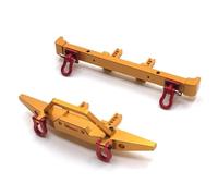 LSNUIND Accesorios Coche RC para Huangbo ZP1001 ZP1002 ZP1003 ZP1004 ZP1005 ZP1008 ZP1010 1/10 Parachoques Delantero Trasero Metal Accesorios Coches RC Mejoras Reemplazos(Yellow)