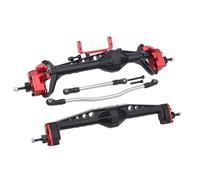 LSNUIND Accesorios RC para Axial para Capra 1.9 para UTB AXI03004 para LCG 1/10 Eje Portal Delantero Trasero Desplazado F9 Aluminio Soportes Servo RC Crawler para Actualización Chasis(Red,Set)