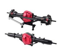 LSNUIND Accesorios RC para Axial para SCX10 1:10 Eje Delantero Trasero Metal CNC para Coche RC Accesorios Mejora para Coche para Rock Crawler Piezas De Repuesto(Gray,Set)