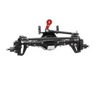 LSNUIND Accesorios RC para Axial para SCX10 II 90046 90047 D90 1/10 Eje De Portal Delantero Trasero De Aleación Aluminio CNC Anodizado RC para Rock Crawler con Engranaje Espiral(Black,Front)