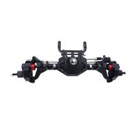 LSNUIND Accesorios RC para Axial para SCX10 II para RGT 86100 90046 1/10 CNC Mecanizado Aluminio Integrado Eje Portal Delantero Trasero Anodizado RC Crawler Car(Black,Front)