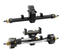 LSNUIND Accesorios RC para Axial para SCX24 DB C10 para JLU para Gladiator para Bronco 1/24 + Eje Extendido De 5 Mm con Ángulo De Dirección De 50° Nudillos De Latón Coche RC Crawler(Black)