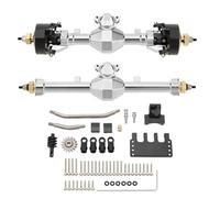 LSNUIND Accesorios RC para Axial para SCX24 para Deadbolt C10 para JLU para Carreras Ejes Delantero Trasero CVD Isocinético 3 Secciones Ángulo Dirección Máximo 52° Más Amplio +5 Mm(Silver)