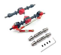 LSNUIND Accesorios RC para MN D90 D91 D96 D99S para MN-90 para MN99S 1/12 Eje Delantero Y Trasero De Metal con Eje De Transmisión Accesorios Mejoras para Coches RC(Black)