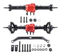 LSNUIND Accesorios RC para TRX4M para Defender para Bronco 1/18 Ejes Delanteros Y Traseros Extendidos De Aluminio para Coche RC Micro Crawler High Trail K10(Set)