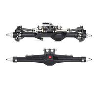 LSNUIND Accesorios RC para Vanquish H10 1/10 Juego De Eje Recto Delantero Y Trasero De Aluminio CNC Piezas De Mejora para Coche RC Crawler(Black)