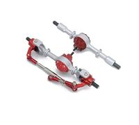 LSNUIND Accesorios RC para WPL C14 C24 B14 B24 B16 B36 D12 Accesorios De Actualización para Coches Teledirigidos con Ejes Delantero Y Trasero De Metal(Silver)