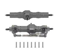 LSNUIND Accesorios RC para WPL para Feiyu para JJRC 1/10 C74 1/16 C14 C24 C34 C54 B14 B24 Conjunto De Eje Delantero Trasero Metal Mejorado Repuestos para Coche RC(Gray)