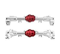 LSNUIND Accesorios RC para YiKong YK4082 YK4083 para Absima para Yucatan CR1.8 1/8 Carcasa Eje Portal Delantero Trasero Metal Cubierta Engranaje Piezas Actualización Coche RC Crawler(Set)