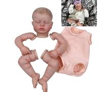 LSOAARRT 19 "Coleccionable Reborns Toy Accesorios para niños Lifelike-Doll Kits Realista con Cuerpo de Tela Niño Regalo Reborns Kit de Cuerpo de Tela de Silicona