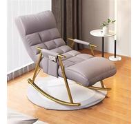Lsoiup Sillón mecedor Moderno reclinable con 5 Posiciones de Respaldo y cojín Acolchado Suave para Sala de Estar y Dormitorio.