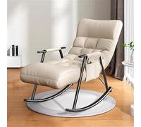 Lsoiup Sillón mecedor Moderno reclinable con 5 Posiciones de Respaldo y cojín Acolchado Suave para Sala de Estar y Dormitorio.