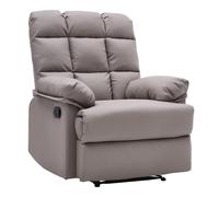 Lsoiup Sillón reclinable de Piel sintética con reposapiés Ajustable, Mullido y reclinable para el hogar y la Sala de Estar, Color Caqui.