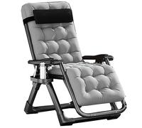 Lsoiup Sillón reclinable portátil Plegable de Acero para césped, con Gravedad Cero, cojín Desmontable y reposacabezas, Ideal para terraza de Playa.