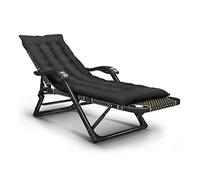 Lsoiup Tumbona Plegable para jardín, Tumbona, sillones reclinables Plegables, Cama reclinable Relajante portátil de Metal Resistente, para césped y Exteriores.