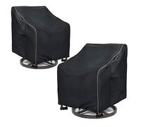 LSongSKY Paquete de 2 fundas para sillas giratorias para exteriores, impermeables, resistentes, para sillas mecedoras de patio, para muebles de exterior, (76 cm de ancho x 86 cm de profundidad x 96 cm