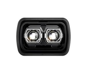Lspbfkq Faro Principal Faros Delanteros LED Rectangulares 5 X 7 Pulgadas Y 6 Luces Altas Bajas H4 Para Jeep Para Wrangler YJ Para Cherokee XJ Faro Delantero Coche(1pcs 90W)