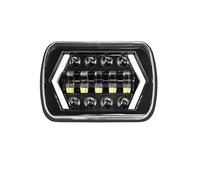 Lspbfkq Faro Principal Faros Delanteros Rectangulares Cuadrados Con Luces Giro DRL Simples 5 X 7 Pulgadas Y 55 W Para Cherokee XJ Faro Delantero Coche(1X headlight A)