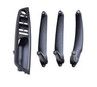 Lspbfkq Manija Puerta Automóvil Para E70 E71 X5 X6 Beige Negro Reposabrazos Asiento Antero Conductor LHD RHD Manija De Puerta Interior Panel Cubierta Embellecedora Tirar(RHD Black 4Pcs)