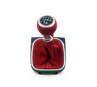 Lspbfkq Palanca De Velocidad De Coche Para VW Para Golf 5 6 MK5 MK6 R32 GTI 2004-2009 Manual 5 6 Velocidad Pomo Cambio Marchas Funda De Fuelle(5Speed-Red)