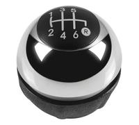 Lspbfkq Para Fiat 500 500C 2007-2018 5/6 Velocidades Palanca Cambios Sitck Head Funda Cuero Arranque Tapa Negra Brillante Pomos Palanca Cambios(6 Speed Chrome)