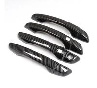 Lspbfkq Para Peugeot 408 308 308sw T9 2016-2022, Cubierta Manija Puerta Coche Fibra Carbono Cromada Pegatina Embellecedora Manija Puerta Exterior