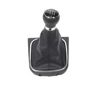 Lspbfkq Para VW Para Golf 5 V 6 VI MK5 MK6 Para Jetta 2005-2014 Car Stying 5/6 Speed Stick Gear Shift Knob Funda Cuero Cuello Bota Pomos Palanca Cambios(6 Speed Black Line)