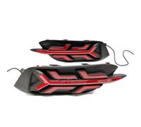 Lspbfkq Piloto Trasero Para Civic 2016 2017 2018 Reflector LED Luz Trasera Luz Advertencia Freno Lámpara Antiniebla Trasera Luz Parachoques Trasero 1 Par(Model F Red Cover,2 Functions)