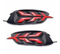Lspbfkq Piloto Trasero Para Civic 2016 2017 2018 Reflector LED Luz Trasera Luz Advertencia Freno Lámpara Antiniebla Trasera Luz Parachoques Trasero 1 Par(Model A,3 Functions)