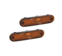 Lspbfkq Reflector Parachoques Trasero para Mazda para Miata para MX-5 1990-2005 Sin Bombilla/zócalo Carcasas Cubierta Luz Posición Lateral Parachoques Delantero/Trasero(2X Amber)