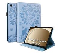 LSPCASA Carcasa para Samsung Galaxy Tab A9 Plus/Tab A9+ SM-X210/X215/X216B Función De Soporte Funda Tablet Samsung A9 Plus con Una Banda Elástica Funda Galaxy Tab A9 Plus Azul