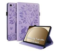 LSPCASA Carcasa para Samsung Galaxy Tab A9 Plus/Tab A9+ SM-X210/X215/X216B Función De Soporte Funda Tablet Samsung A9 Plus con Una Banda Elástica Funda Galaxy Tab A9 Plus Púrpura