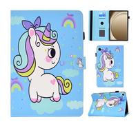 LSPCASA Carcasa para Samsung Galaxy Tab A9 Plus/Tab A9+ SM-X210/X215/X216B Funda Galaxy Tab A9 Plus con Ranuras para Tarjetas Funda Tablet Samsung Tab A9 Plus Unicornio