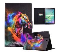 LSPCASA Carcasa para Samsung Galaxy Tab S2 9.7 Pulgada SM-T810/T815 Funda Samsung Galaxy Tab S2 con Ranuras para Tarjetas Funda Samsung Tab S2 9.7 Tigre de Color