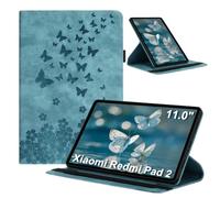 LSPCASA Funda Compatible con Xiaomi Redmi Pad 2 11 Pulgadas Verde | Folio Flip PU Leather Rotación de 360 Grados Protectora Carcasa con Soporte Función y portaplumas Ranura Tarjeta