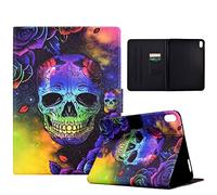 LSPCASA Funda iPad 10 Generación con Ranuras para Tarjetas Función De Soporte Funda iPad 10 Generacion 2022 Admite Activación/Reposo Automático iPad 10th Generation Funda Huesos