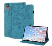 LSPCASA Funda para Lenovo Idea Tab 11 pulgadas 2025 Funda Lenovo Idea Tab TB-336ZU TB-336FU Folio Flip PU Cuero Funda Protectora con Stander Portalápices Tarjetero Billetera Tableta Ciruelo Flores