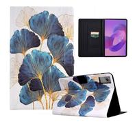 LSPCASA Funda para Lenovo Idea Tab Plus de 12,1 pulgadas 2025 TB361ZU TB361FU Funda Lenovo Idea Tab Plus 12,1 pulgadas PU Cuero Folio Flip para con Soporte Tarjetero Wallet Tablet Case Hojas Doradas