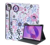 LSPCASA Funda para Lenovo Idea Tab Pro 12.7 (2025) Pulgadas PU Leather Estilo del Libro Carcasa con Portabolígrafo Plegable Soporte Función para Lenovo Idea Tab Pro（TB375FC/TB373FU-Verbena