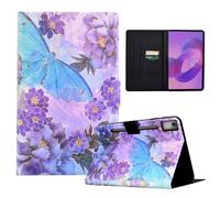 LSPCASA Funda para Lenovo Idea Tab Pro 12,7 pulgadas 2025 TB-373FU TB-375FC Premium PU cuero Flip Case con ranuras para tarjetas y función de soporte Tablet Funda para Lenovo Idea Tab Pro 12.7" Flor